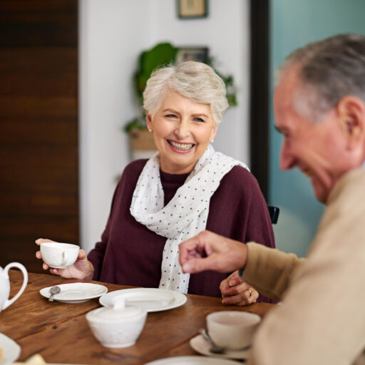 People who love to eat are the best people. Cropped shot of a senior couple having lunch at home.
