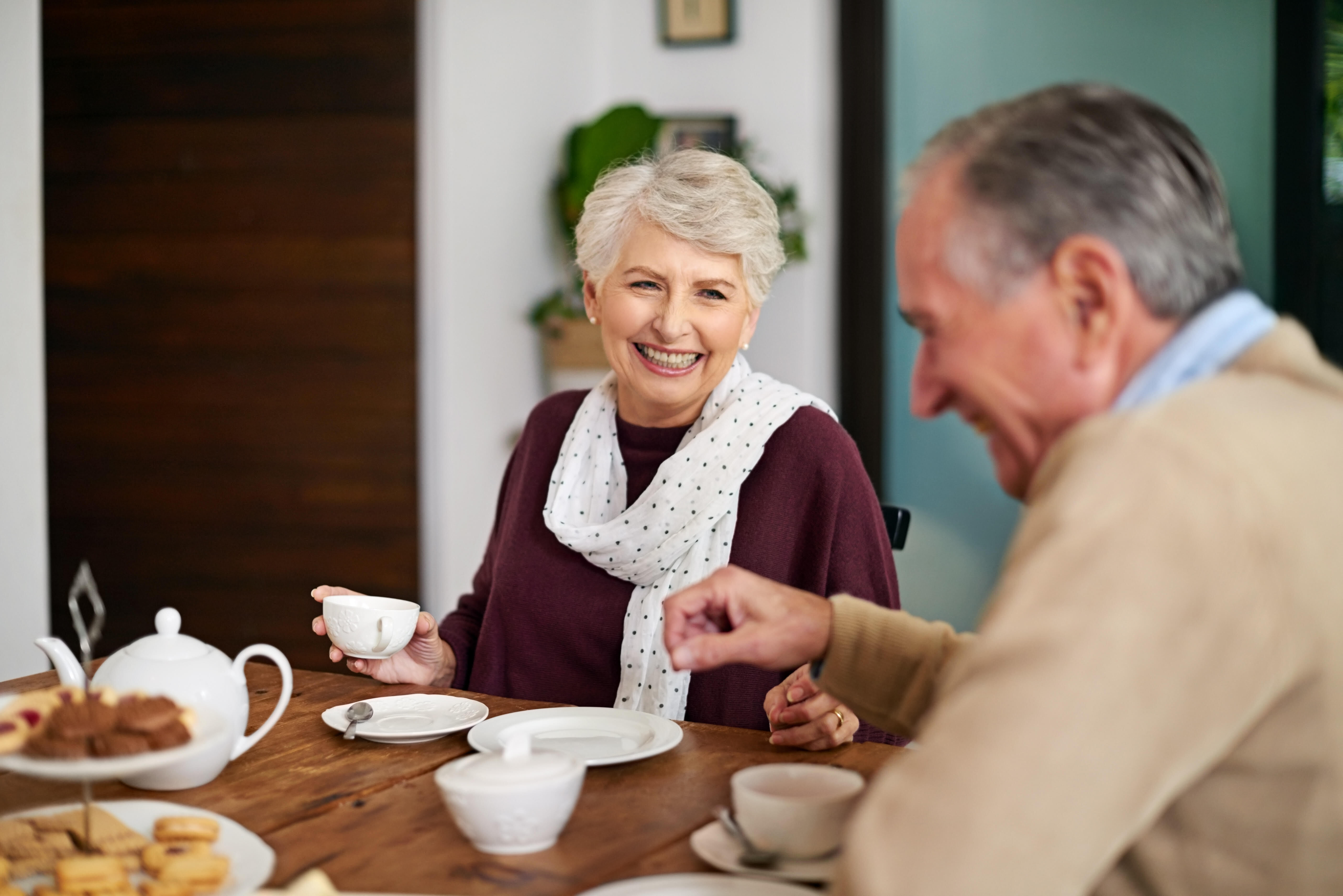 People who love to eat are the best people. Cropped shot of a senior couple having lunch at home.